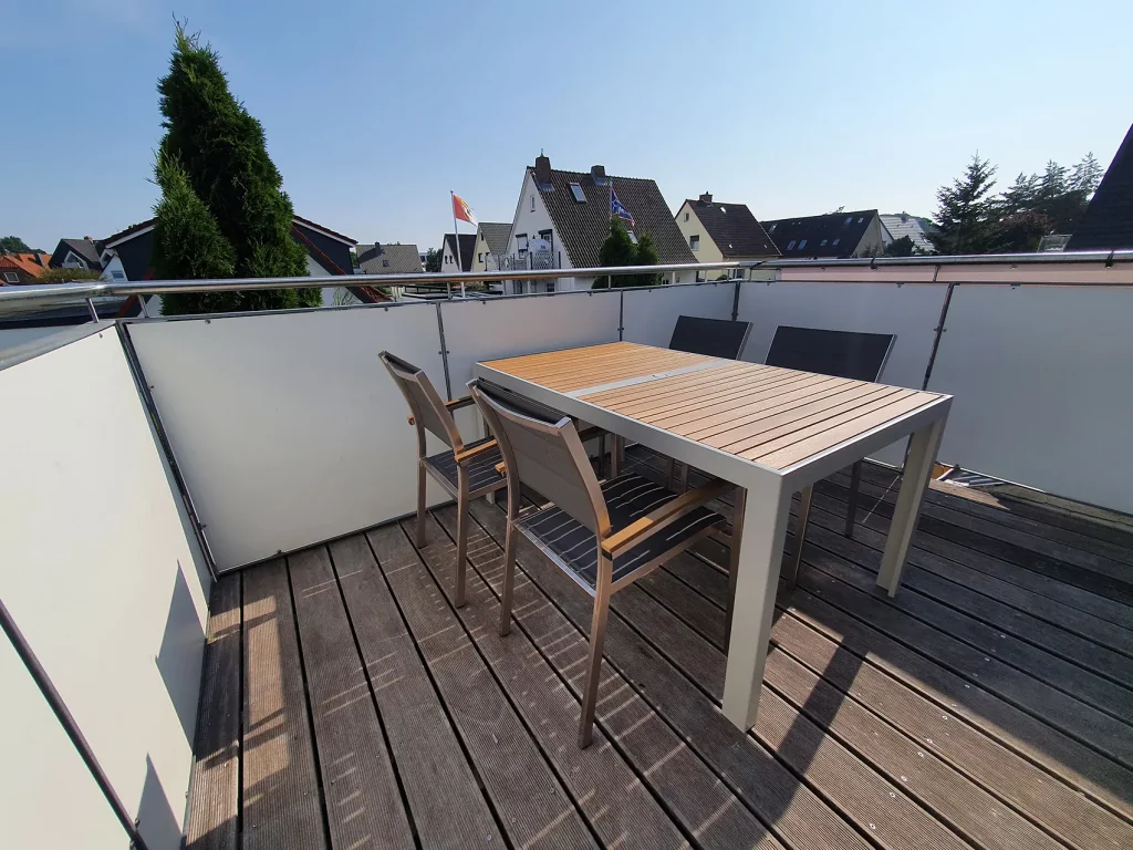 Strandhuus Grömitz Ferienwohnung Große Kajüte 2 Terrasse fotografiert von mobbys pics