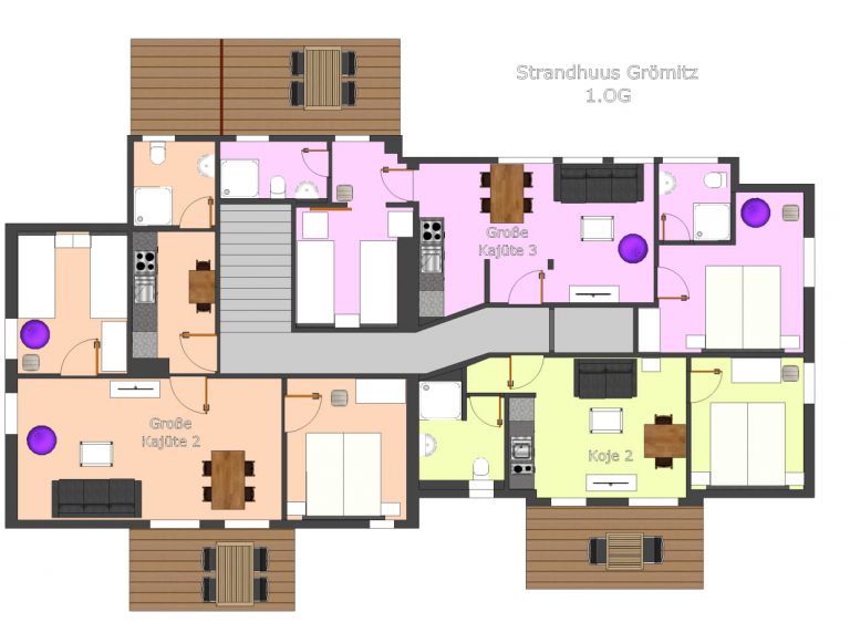 Strandhuus Grömitz Obergeschoss